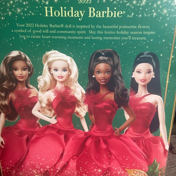 MATTEL 2022 holiday Barbie African American (NWOT) - Picture 2 of 3